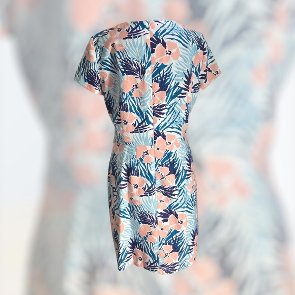 Brooks Brothers Pink and Blue 100% Cotton Sheath Dress Size 12 - Picture 4 of 7